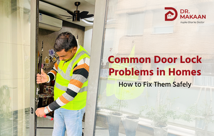 Common door lock problems at home, including door lock stuck and jammed situations
