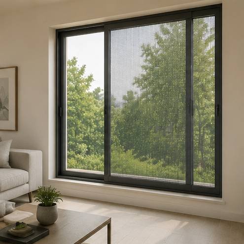Magnetic mesh door and retractablea mosquito mesh comparison design