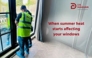 Summer heat damage to doors and windows in Delhi NCR home