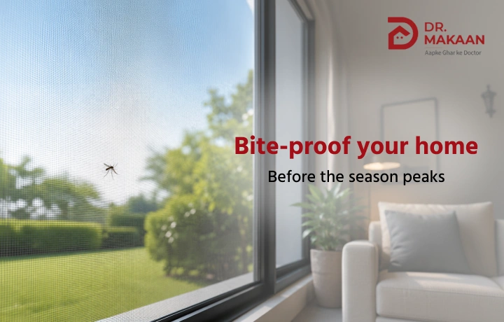 Mosquito mesh for windows and doors installed by Dr. Makaan
